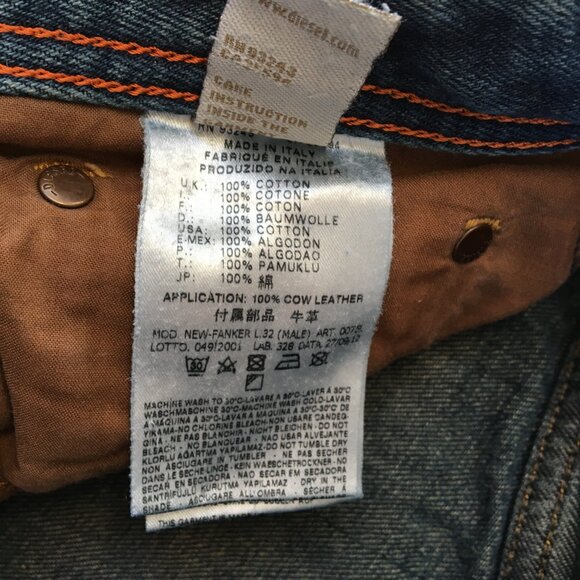 Deisel New-Fanker Regular Slim Bootcut Button Fly Jeans 33 - Picture 5 of 11